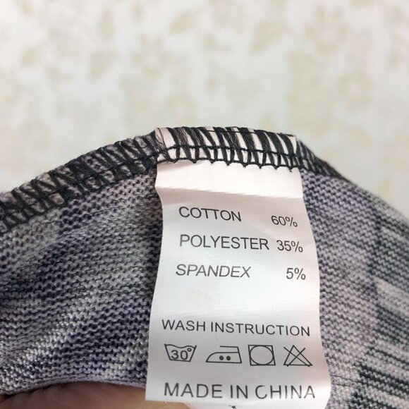 Casa Donna butterfly and roses grey silver purple long detail on sleeve top M - Picture 4 of 6